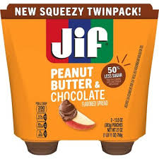 *Shipping Only* Jif Squeeze Peanut Butter & Chocolate Flavored Spread Pouches, 13 oz., 2 ct.