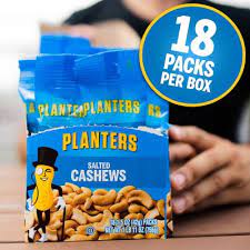 Planters Salted Cashews, Single-Serve Tubes (1.5 oz., 18 ct.)