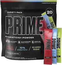 Prime Hydration+ Electrolyte Powder Mix Sticks Variety Pack (20 pk.)