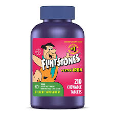 Flintstones Chewable Kids Multivitamin + Extra Iron, Chewable Tablets, 210 ct.