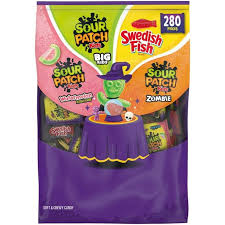 SOUR PATCH KIDS and Swedish Fish Halloween Candy Variety Pack, 280 pcs.