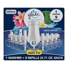 Glade PlugIns Scented Oil, 1 Warmer + 9 Refills (Choose Your Scent)