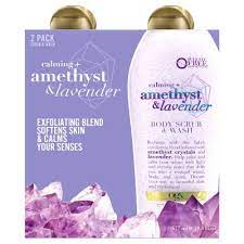 OGX Amethyst & Lavender Body Scrub & Wash (19.5 fl. oz, 2 pk.)
