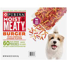 Purina Moist & Meaty Dog Food, Burger with Cheddar Cheese Flavor (6 oz., 60 ct.)