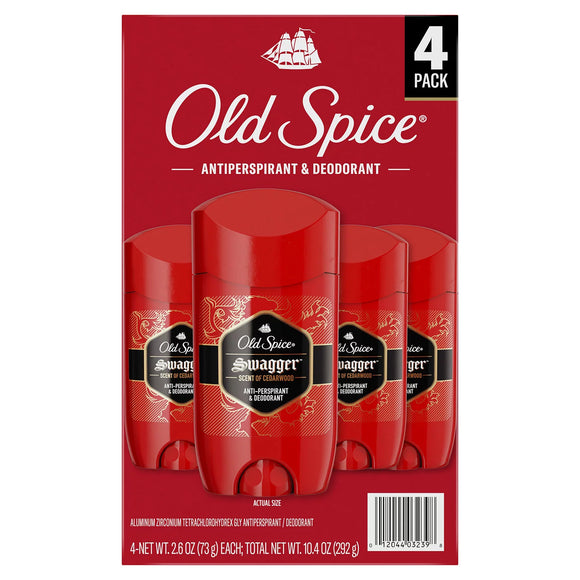 Old Spice Red Collection Swagger Scent Invisible Solid Antiperspirant and Deodorant for Men (2.6 oz., 4 pk.)