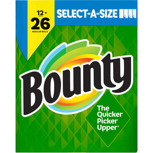 Bounty Select-A-Size 2-Ply Paper Towels, White (108 sheets/roll, 12 rolls)