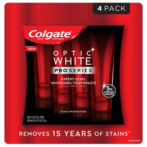 Colgate Optic White Toothpaste Pro Series Stain Shield (3.3 oz., 4 pk.)