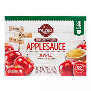 Wellsley Farms Unsweetened Applesauce Cups, 36 ct.