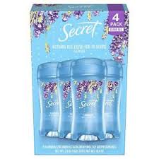 Secret Antiperspirant Clear Gel, Lavender (2.6 oz., 4 pk.)