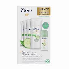 Dove Advanced Care Deodorant, Go Fresh Cool Essentials (2.6 oz., 4 pk. + 1 oz. Dry Spray)