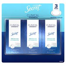 Secret Clinical Strength Invisible Solid Deodorant, Completely Clean (1.6 oz., 3 pk.)
