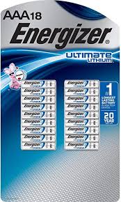 Energizer Ultimate Lithium AAA, 18-Pack