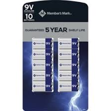 Member's Mark Alkaline 9V Batteries, 10 Pack