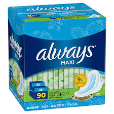 *Shipping Only* Always Maxi Long Super Pads with Wings (90 ct.)
