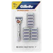 Gillette SkinGuard Power Men's Razor Handle + 13 Blade Refills