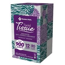 Member’s Mark Ultra Soft Facial Tissues, 12 Cube Boxes, 80 3-Ply Tissues per Box (960 Tissues Total)