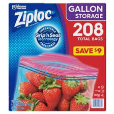 Ziploc Easy Open Tabs Storage Gallon Bags (208 ct.)