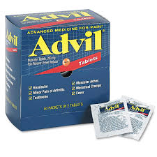 Advil Pain Reliever / Fever Reducer Coated Tablet, Individually Sealed, 200mg Ibuprofen (50 Packets of 2 Tablets Each)