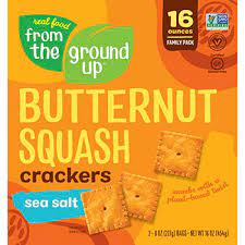 Real Food From The Ground Up Butternut Squash Sea Salt Crackers, 16 oz.