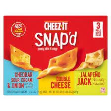 Cheez-It Snap'd Cheesy Baked Snacks Variety Pack, 3 ct.