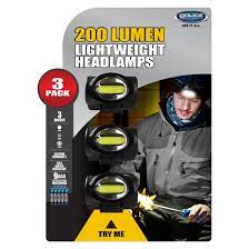Police Security 200-Lumen Connector Headlamps, 3 pk.