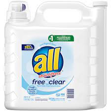 all Liquid Laundry Detergent Free Clear for Sensitive Skin (250 oz.,166 loads)