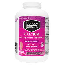 Berkley Jensen 600mg Calcium with Vitamin D3 Tablets, 600 ct.