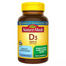 Nature Made Vitamin D3 2,000 IU LSG, 320 ct.