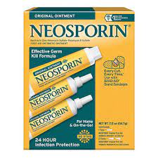 Neosporin Original Ointment For 24-hour Infection Protection - For Home on the Go - one 1oz and 2 pk./0.5 oz.