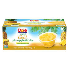 Dole Tropical Gold Pineapple in 100% Pineapple Juice (4 oz., 16 pk.)
