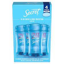Secret Outlast Clear Gel Antiperspirant Deodorant, Shower Fresh Scent, 4 pk./2.6 oz. Each