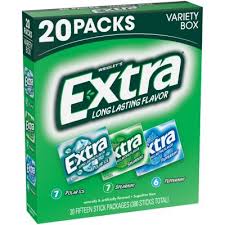 Extra Mint Sugar-Free Gum Variety Box (15 ct., 20 pks.)