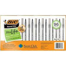 BIC Round Stic Xtra Life, Medium Point, 96 ct., Select Color