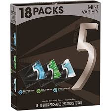 Wrigley's 5 Gum Variety Box (15 ct., 18 pk.)