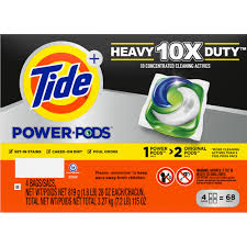 Tide Hygienic Clean Heavy 10x Duty Power PODS Liquid Laundry Detergent Pacs, Original (68 ct.)