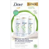 Dove 0% Aluminum Cucumber & Green Tea Deodorant 3pk