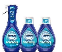 Dawn Platinum Powerwash Dish Spray, Dish Soap, Fresh Scent Bundle, 1 spray (16 oz.) plus 2 refills (16 oz. ea.)