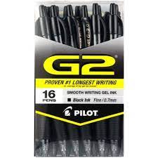 Pilot G2 Retractable Roller Ball Gel Pens, Select Color (Fine, 16 ct.)