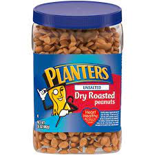 Planters Unsalted Dry Roasted Peanuts, 35 oz.