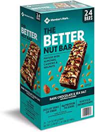 Member's Mark The Better Nut Bar, Dark Chocolate and Sea Salt (24 ct.)