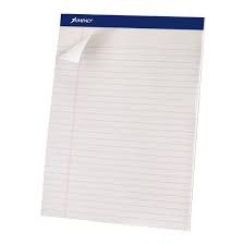 Ampad White Letter Perforated Wide-Ruled Pad, 50 Sheets, 12 pk.