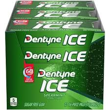 Dentyne Ice Spearmint Sugar Free Gum (16 pieces, 12 pk.)
