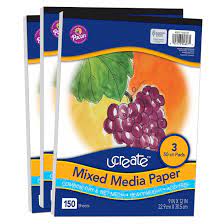 Ucreate Mixed Media Paper, 3 pk.