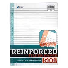 Reinforced Wide Rule Filler Paper, 500 ct.