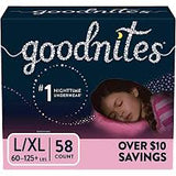 GoodNites Bedtime Underwear for Girls (Choose Your Size)