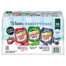 *Limited Time* Canada Dry Ginger Ale Winter Variety Pack, 36 pk./12 oz. cans