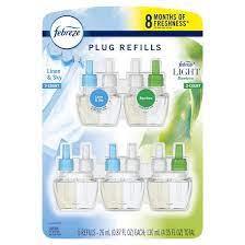 Febreze Plug Odor-Eliminating Air Freshener Refills Value Pack, 5 pk.