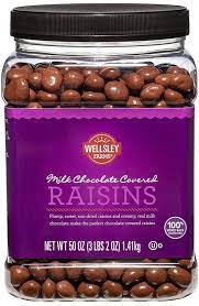 Wellsley Farms Milk Chocolate Covered Raisins, 50 oz.