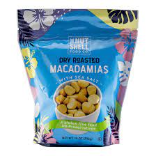 The Nut Shell Food Co. Dry Roasted Salted Macadamia, 10 oz.