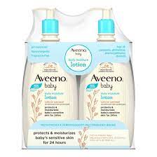 Aveeno Baby Daily Moisture Lotion, For Delicate Skin, Fragrance Free, 2 pk./18 fl. oz